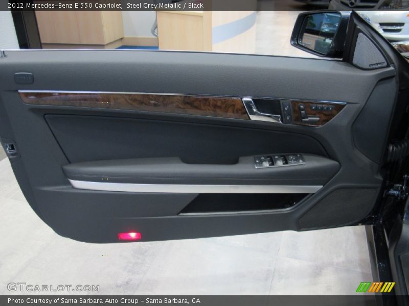 Steel Grey Metallic / Black 2012 Mercedes-Benz E 550 Cabriolet