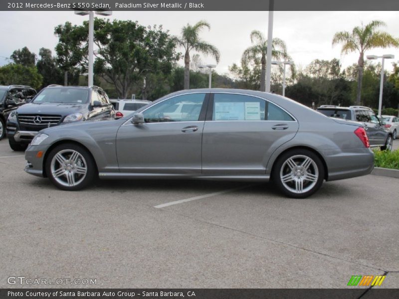 Paladium Silver Metallic / Black 2012 Mercedes-Benz S 550 Sedan