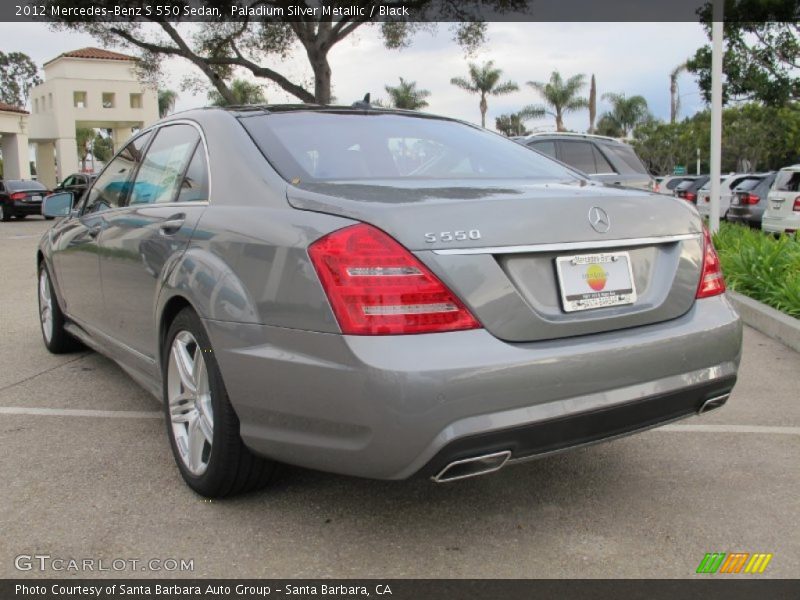 Paladium Silver Metallic / Black 2012 Mercedes-Benz S 550 Sedan