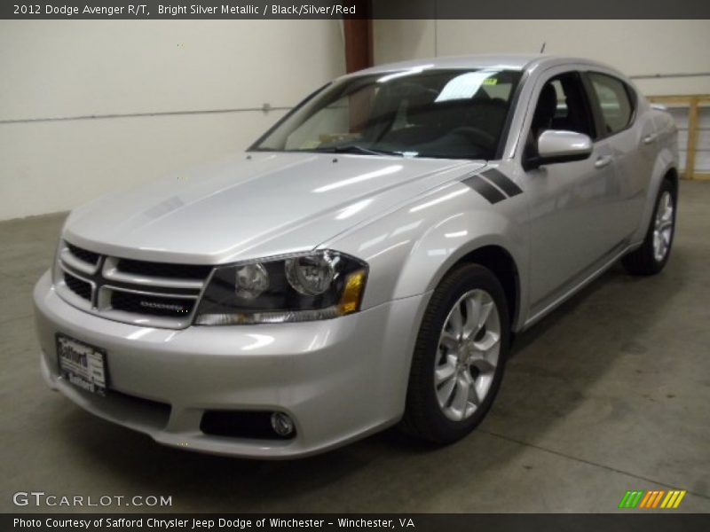 Bright Silver Metallic / Black/Silver/Red 2012 Dodge Avenger R/T