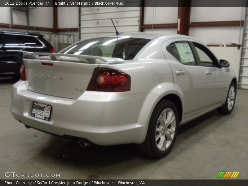 Bright Silver Metallic / Black/Silver/Red 2012 Dodge Avenger R/T