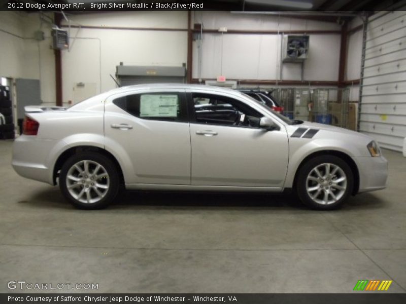 Bright Silver Metallic / Black/Silver/Red 2012 Dodge Avenger R/T