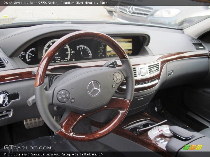 Paladium Silver Metallic / Black 2012 Mercedes-Benz S 550 Sedan