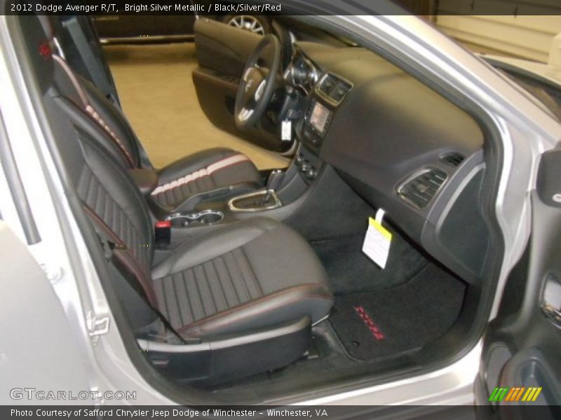 Bright Silver Metallic / Black/Silver/Red 2012 Dodge Avenger R/T