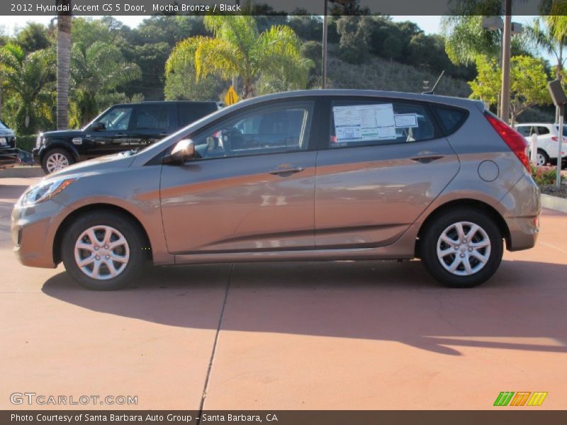 Mocha Bronze / Black 2012 Hyundai Accent GS 5 Door