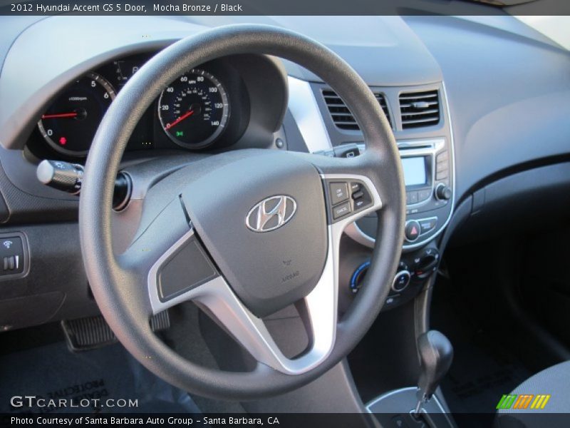 Mocha Bronze / Black 2012 Hyundai Accent GS 5 Door
