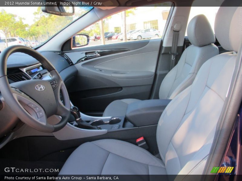 Indigo Night Blue / Gray 2012 Hyundai Sonata Limited