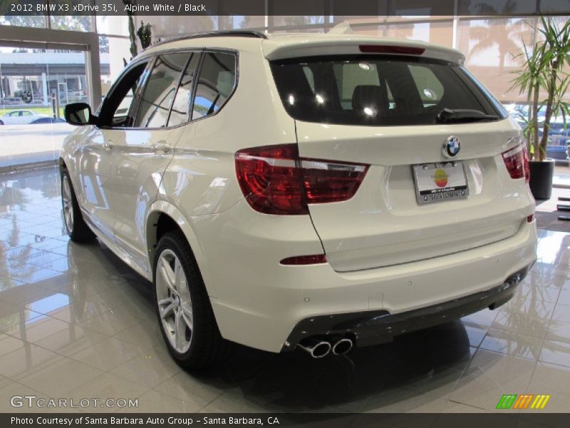 Alpine White / Black 2012 BMW X3 xDrive 35i