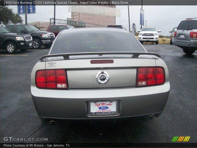 Vapor Silver Metallic / Black/Dove 2009 Ford Mustang GT/CS California Special Coupe