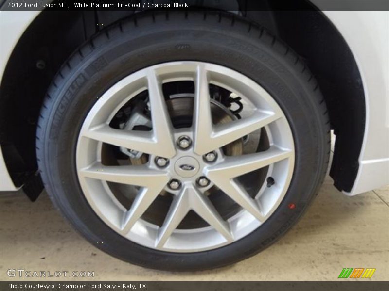 White Platinum Tri-Coat / Charcoal Black 2012 Ford Fusion SEL