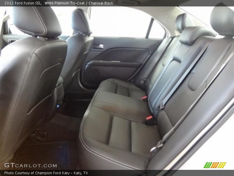 White Platinum Tri-Coat / Charcoal Black 2012 Ford Fusion SEL
