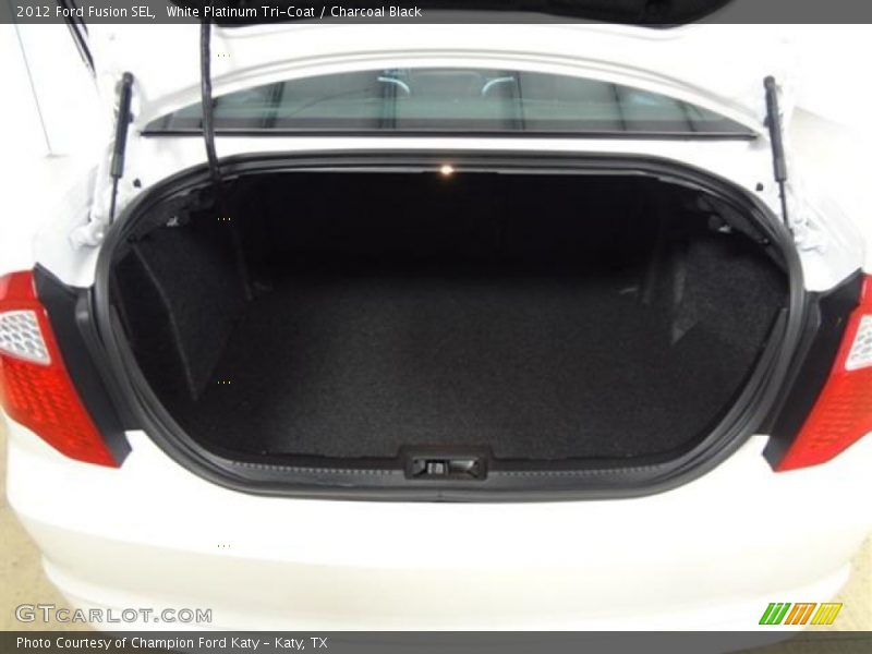 White Platinum Tri-Coat / Charcoal Black 2012 Ford Fusion SEL