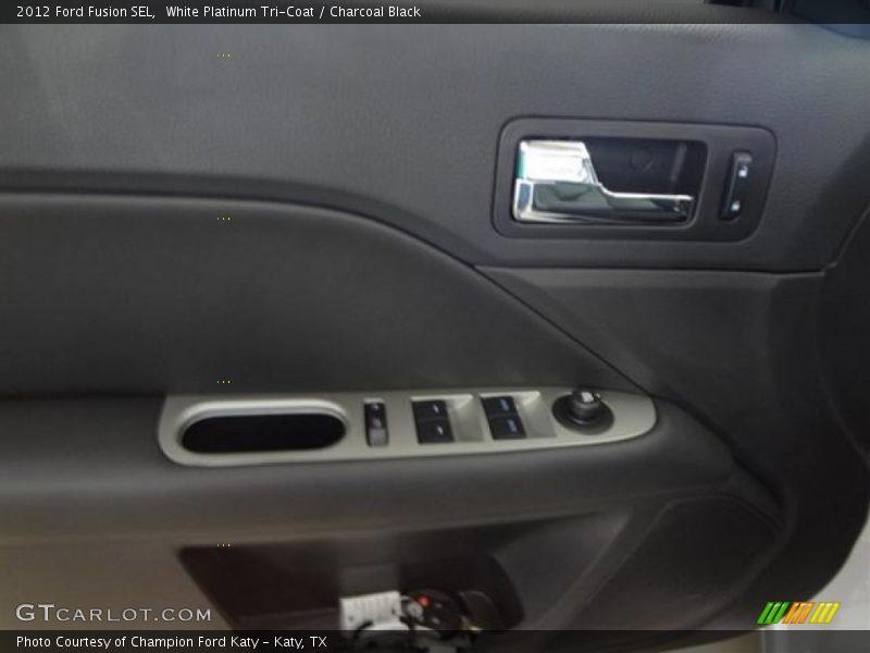 White Platinum Tri-Coat / Charcoal Black 2012 Ford Fusion SEL