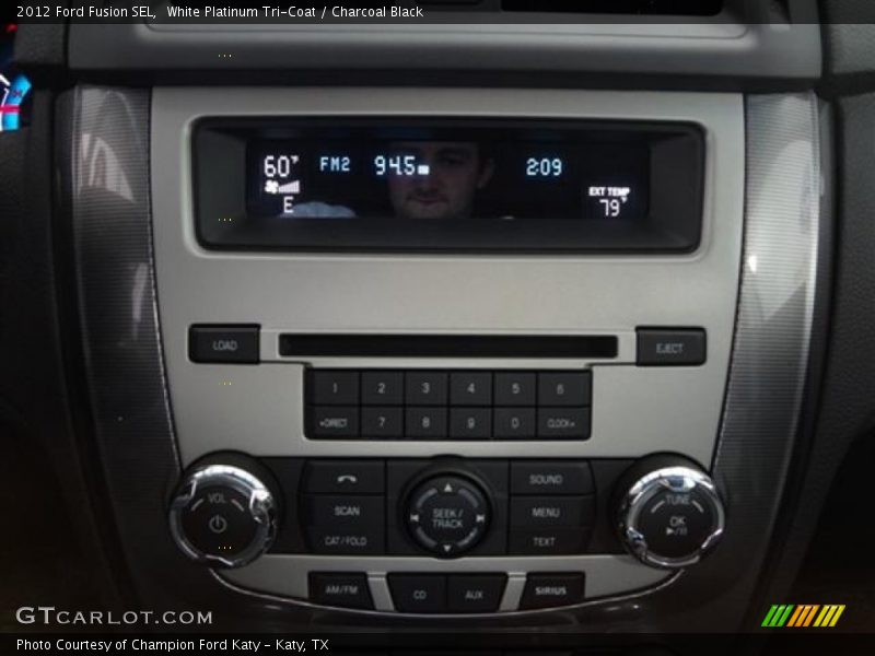 White Platinum Tri-Coat / Charcoal Black 2012 Ford Fusion SEL