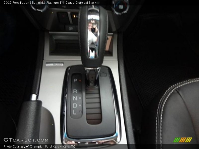 White Platinum Tri-Coat / Charcoal Black 2012 Ford Fusion SEL