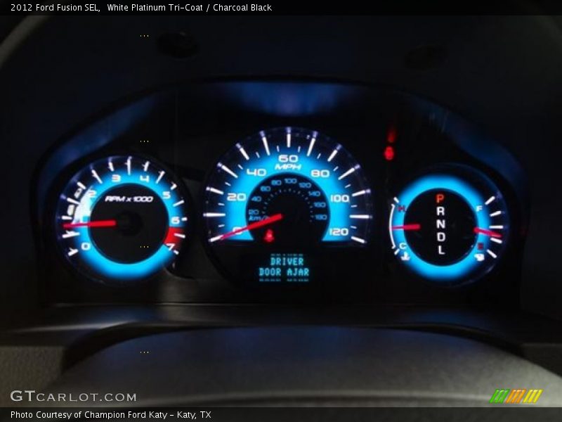 White Platinum Tri-Coat / Charcoal Black 2012 Ford Fusion SEL