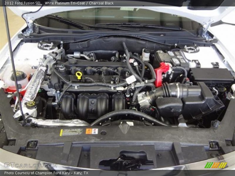 White Platinum Tri-Coat / Charcoal Black 2012 Ford Fusion SEL