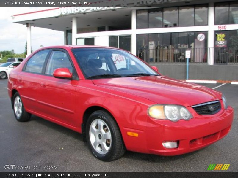 Classic Red / Gray 2002 Kia Spectra GSX Sedan