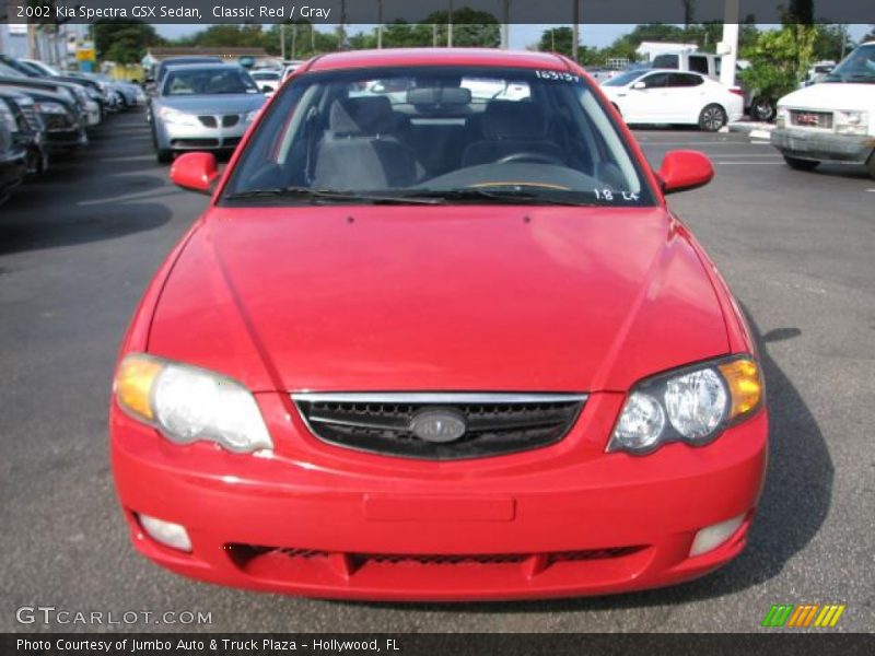 Classic Red / Gray 2002 Kia Spectra GSX Sedan