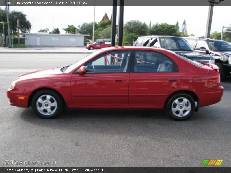 Classic Red / Gray 2002 Kia Spectra GSX Sedan