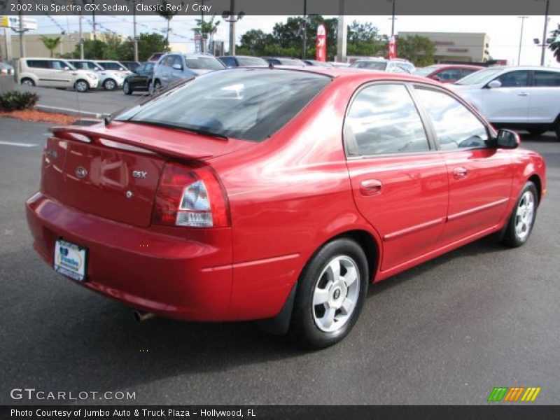 Classic Red / Gray 2002 Kia Spectra GSX Sedan