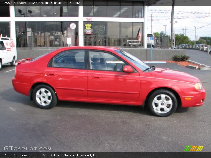 Classic Red / Gray 2002 Kia Spectra GSX Sedan