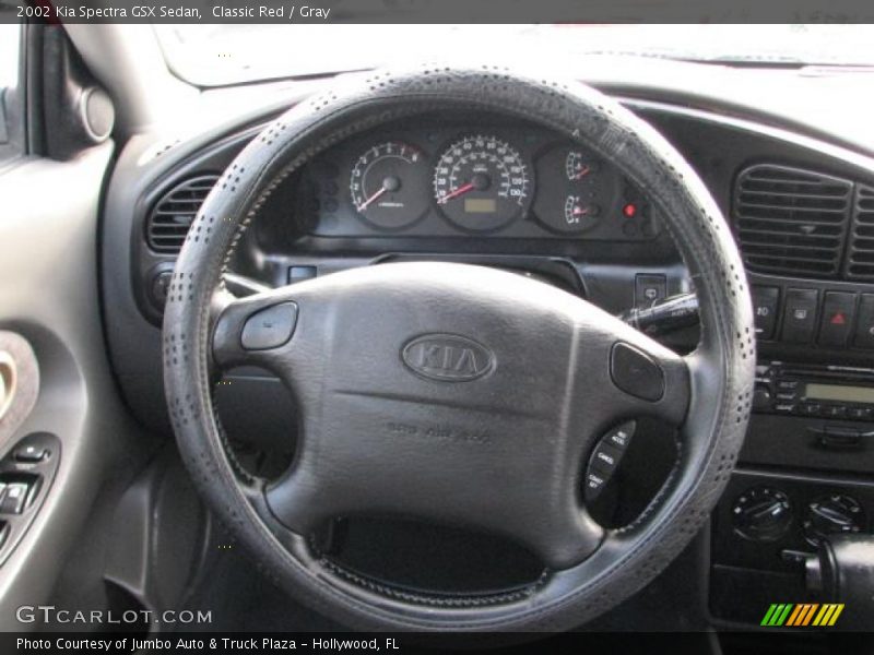 Classic Red / Gray 2002 Kia Spectra GSX Sedan