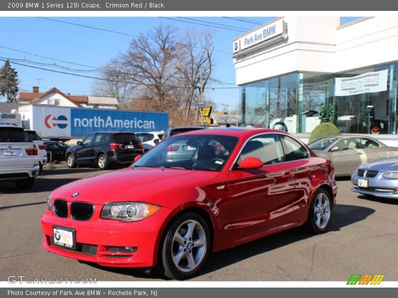 Crimson Red / Black 2009 BMW 1 Series 128i Coupe