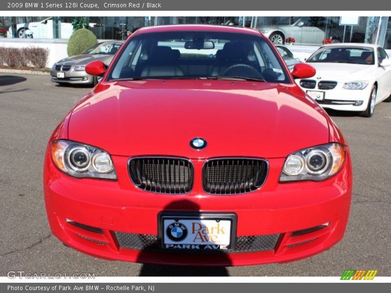 Crimson Red / Black 2009 BMW 1 Series 128i Coupe