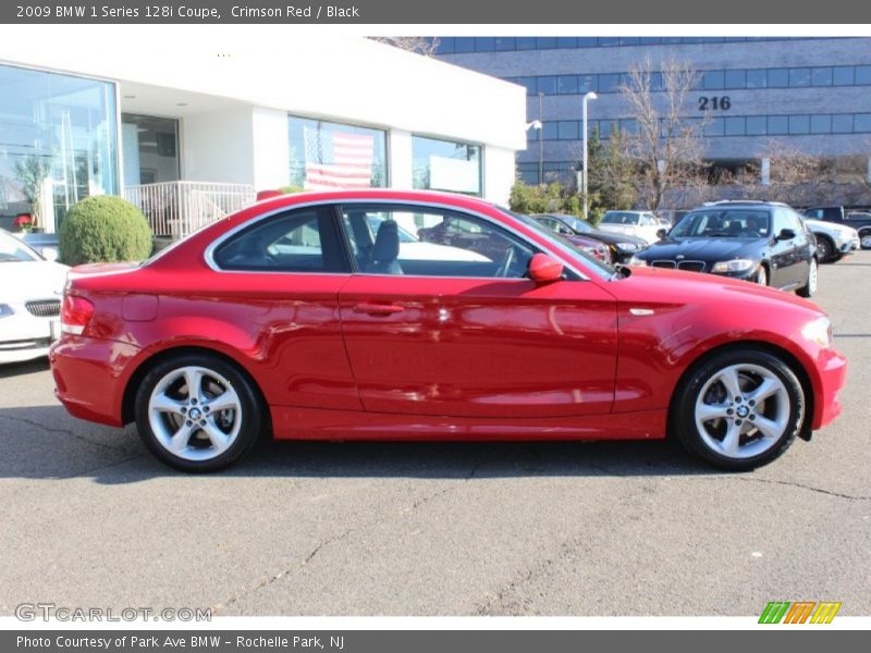Crimson Red / Black 2009 BMW 1 Series 128i Coupe