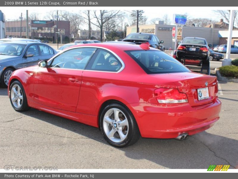 Crimson Red / Black 2009 BMW 1 Series 128i Coupe