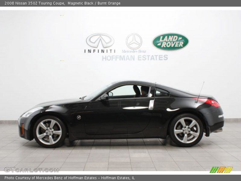 Magnetic Black / Burnt Orange 2008 Nissan 350Z Touring Coupe
