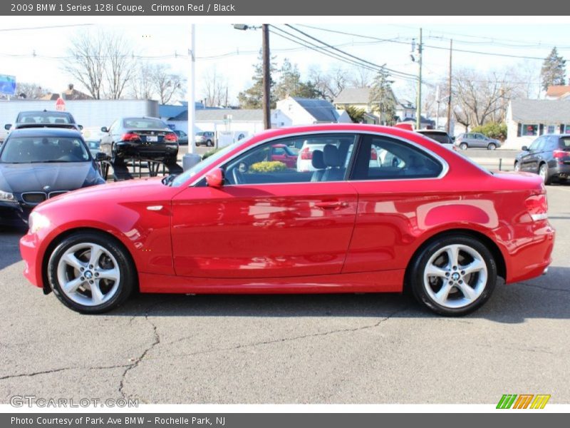 Crimson Red / Black 2009 BMW 1 Series 128i Coupe