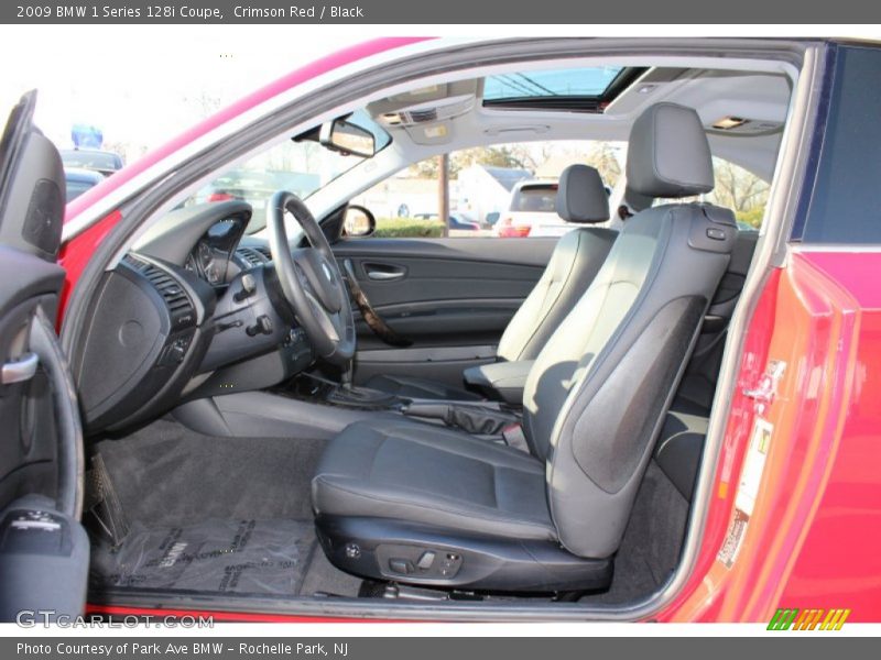 Crimson Red / Black 2009 BMW 1 Series 128i Coupe