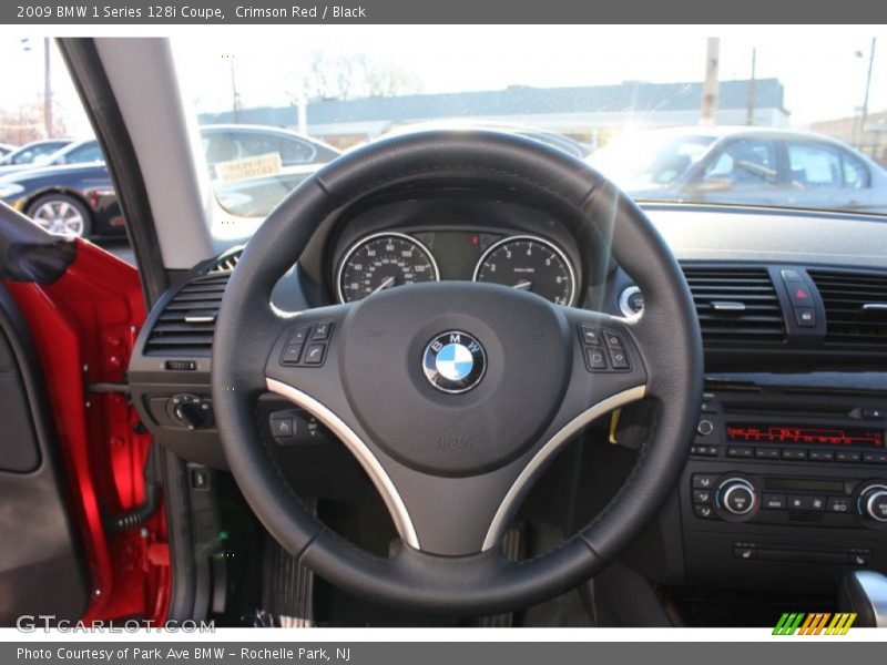 Crimson Red / Black 2009 BMW 1 Series 128i Coupe