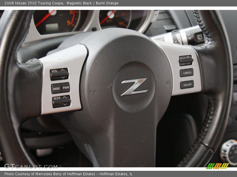Magnetic Black / Burnt Orange 2008 Nissan 350Z Touring Coupe