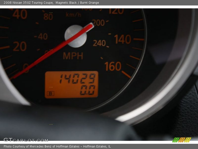 Magnetic Black / Burnt Orange 2008 Nissan 350Z Touring Coupe