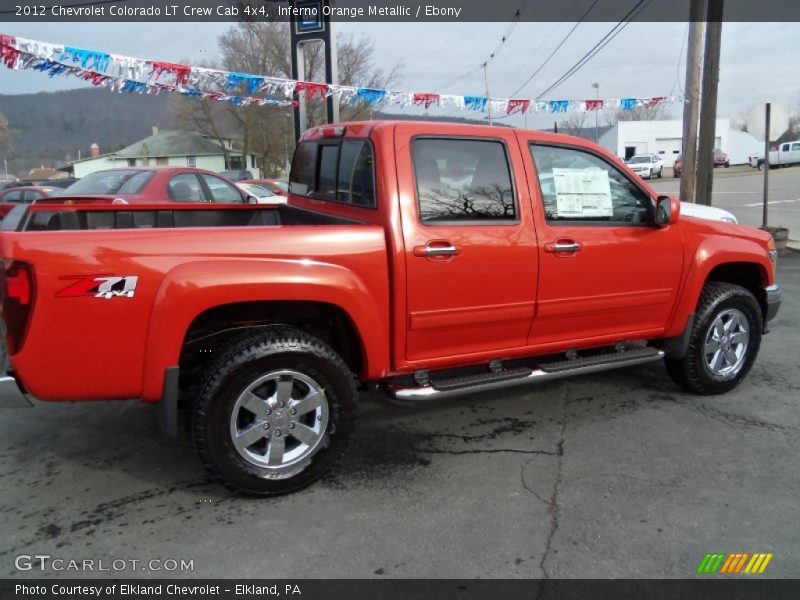 Inferno Orange Metallic / Ebony 2012 Chevrolet Colorado LT Crew Cab 4x4