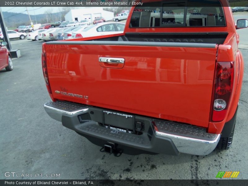 Inferno Orange Metallic / Ebony 2012 Chevrolet Colorado LT Crew Cab 4x4
