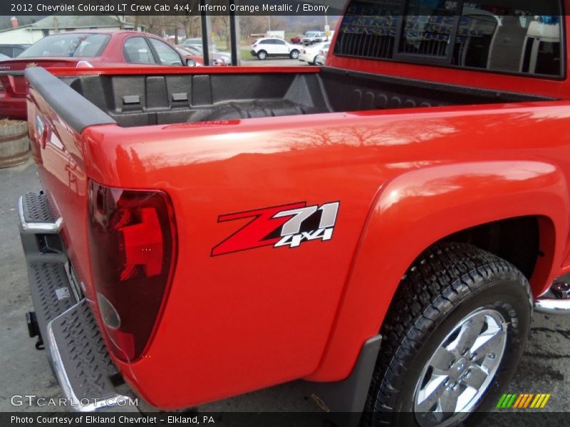 Inferno Orange Metallic / Ebony 2012 Chevrolet Colorado LT Crew Cab 4x4