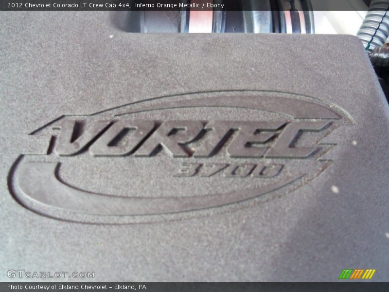 Inferno Orange Metallic / Ebony 2012 Chevrolet Colorado LT Crew Cab 4x4