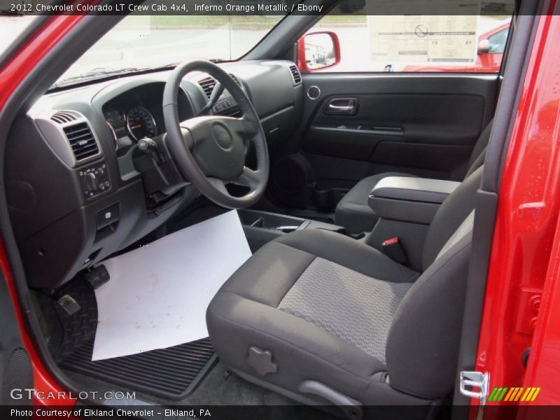 Inferno Orange Metallic / Ebony 2012 Chevrolet Colorado LT Crew Cab 4x4