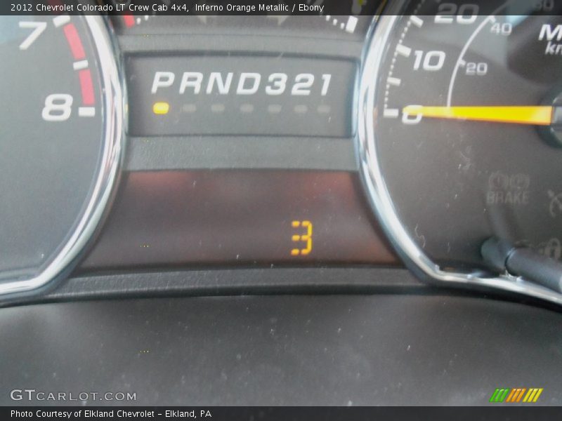 Inferno Orange Metallic / Ebony 2012 Chevrolet Colorado LT Crew Cab 4x4