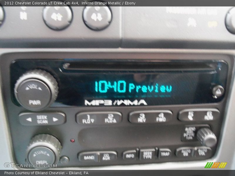Inferno Orange Metallic / Ebony 2012 Chevrolet Colorado LT Crew Cab 4x4