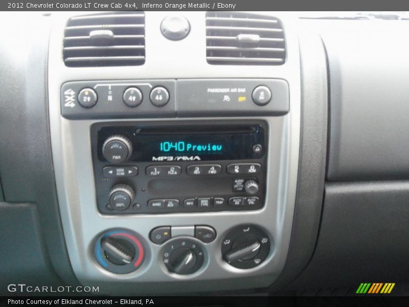 Inferno Orange Metallic / Ebony 2012 Chevrolet Colorado LT Crew Cab 4x4