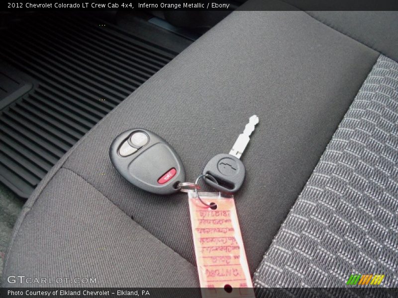 Inferno Orange Metallic / Ebony 2012 Chevrolet Colorado LT Crew Cab 4x4