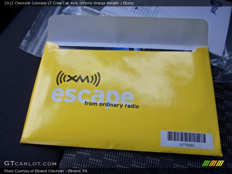 Inferno Orange Metallic / Ebony 2012 Chevrolet Colorado LT Crew Cab 4x4