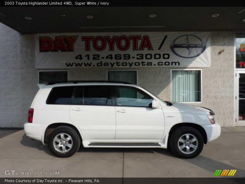 Super White / Ivory 2003 Toyota Highlander Limited 4WD