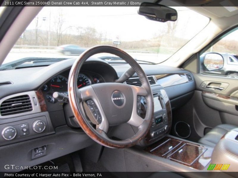 Stealth Gray Metallic / Ebony 2011 GMC Sierra 2500HD Denali Crew Cab 4x4