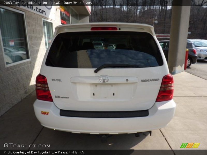 Super White / Ivory 2003 Toyota Highlander Limited 4WD